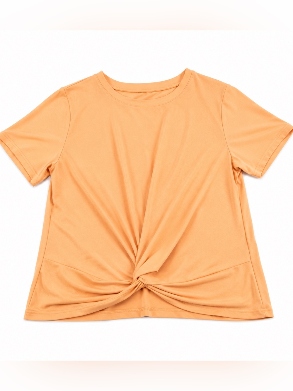 Peach Twist Front Women's Tee